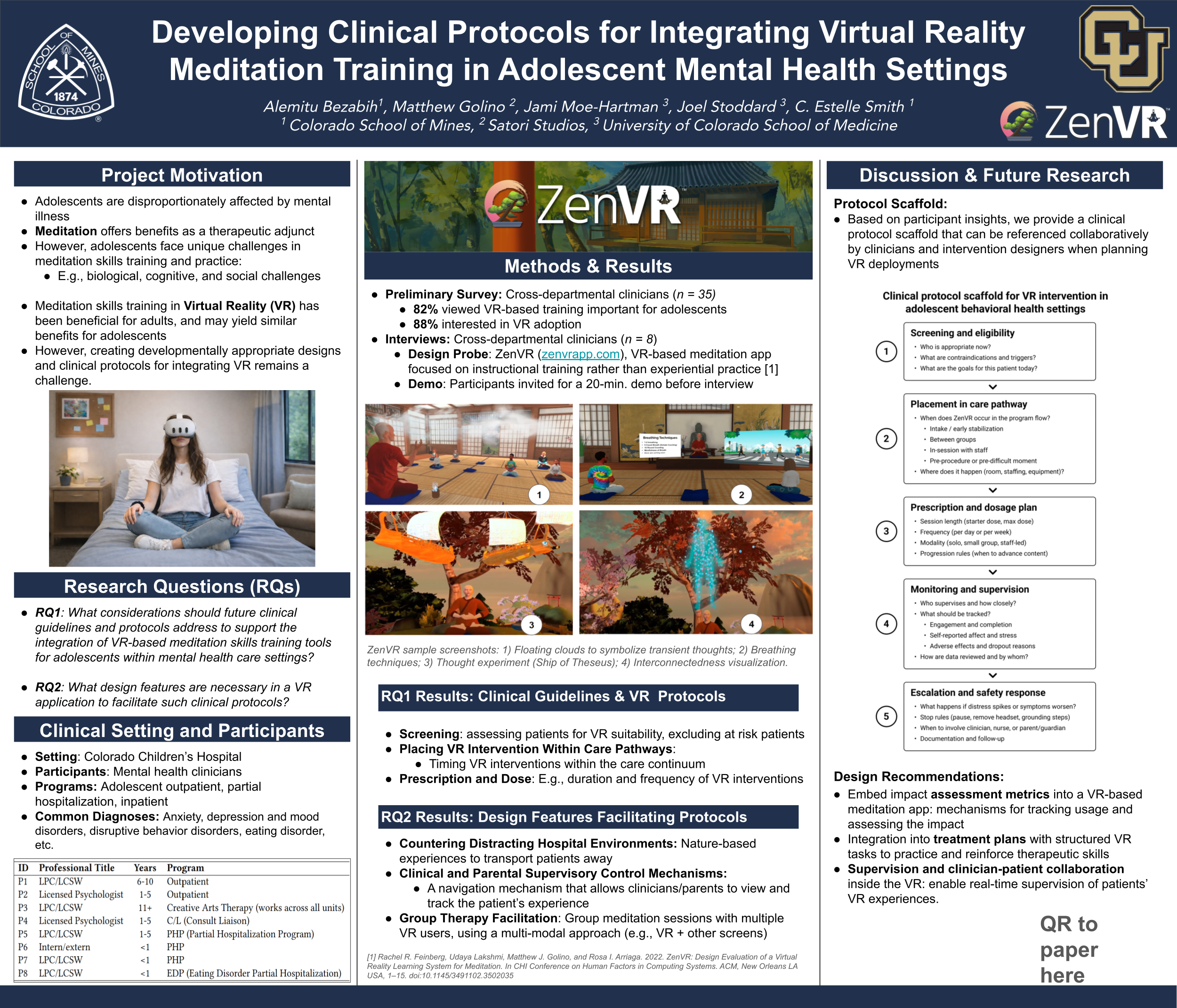 ZenVR CHI 2026 poster